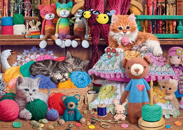 T73365 Crochet Kittens 1000pc puzzle.indd